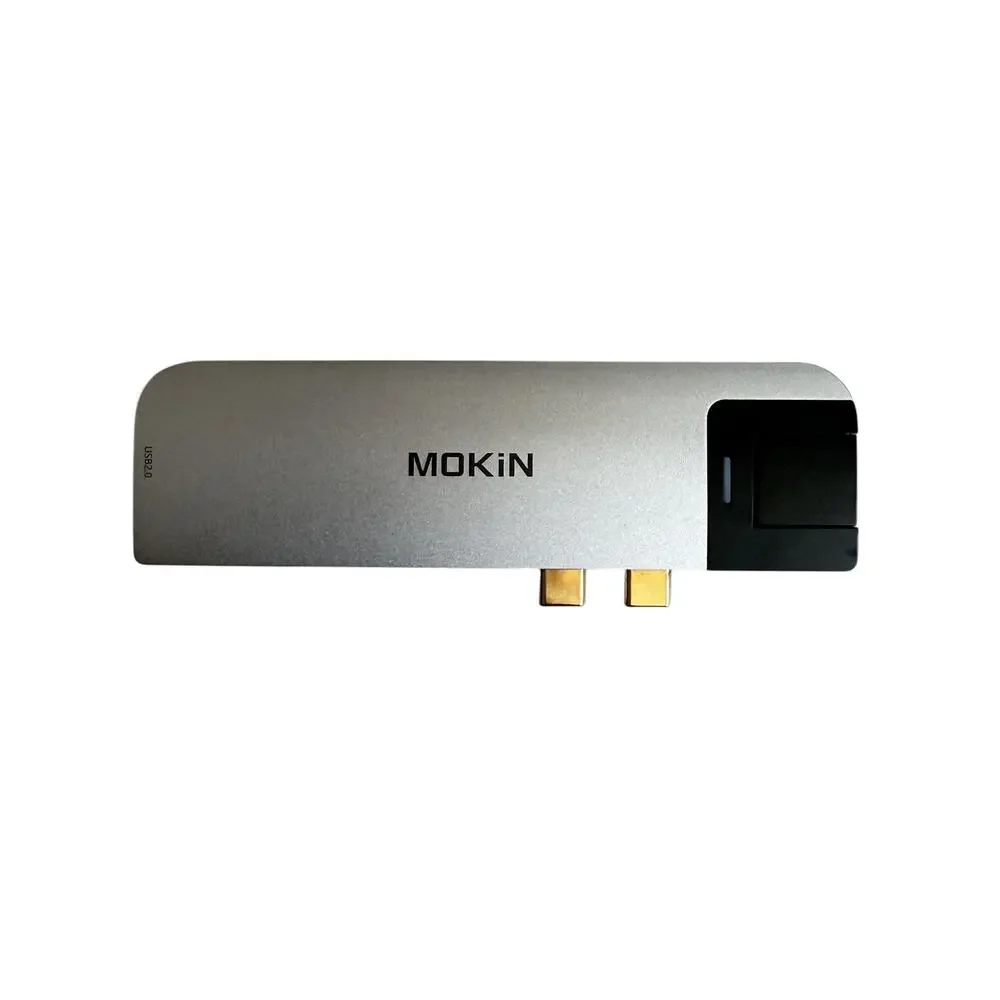 MOKiN MOUC2101 Silver USB-C Docking Station HDMI USB3 SD Ethernet MacBook Pro
